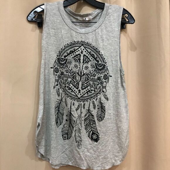 💥On Sale Boho Blu Planet Elephant Dream Catcher top - Picture 2 of 3